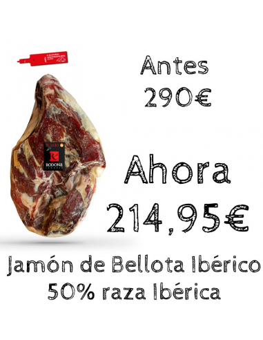 Jamón de Bellota Ibérico 50% raza Ibérica Granada Deshuesado
