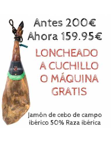 Jamón de Cebo de Campo Ibérico 50% raza ibérica Salamanca Don Eusebio