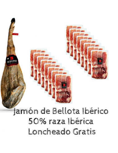 Jamón de Bellota Ibérico 50% raza Ibérica Granada Loncheado