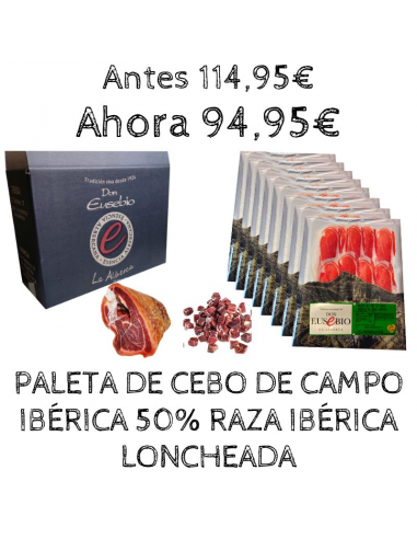 Paleta de Cebo de Campo Ibérica 50% Raza ibérica salamanca Loncheada