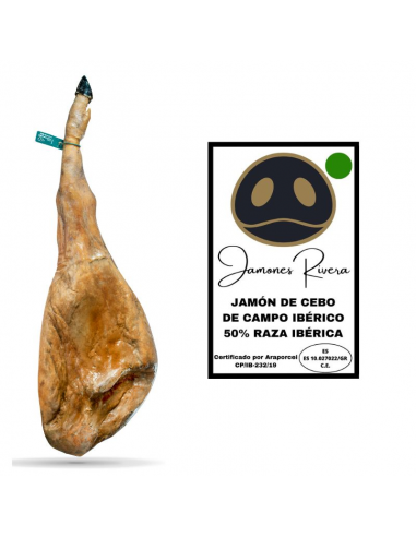 Jamón de Cebo de Campo Ibérico 50% raza ibérica Rivera