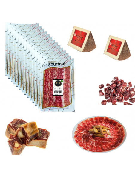 3kgs Jamón de Cebo de Campo Ibérico 50% raza ibérica Rivera Loncheado