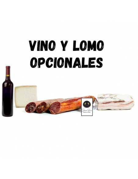 Cesta de navidad tradicional de ibéricos de Bellota Rivera queso de oveja y Panceta
