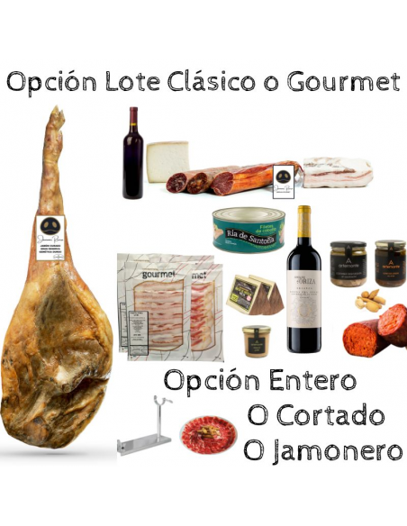 Cesta de navidad con Jamón Duroc H Rivera 7-7,5 kgs
