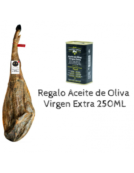 Jamón de Bellota Ibérico 75% raza ibérica Rivera + REGALO ACEITE DE OLIVA VIRGEN EXTRA 250ML