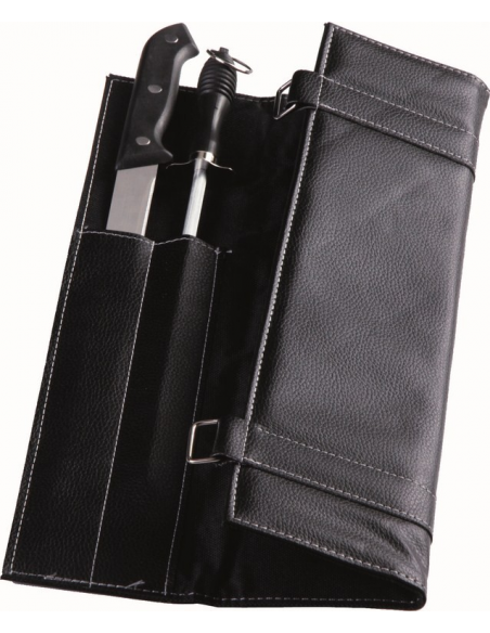 Estuche de Piel con cuchillo y afilador